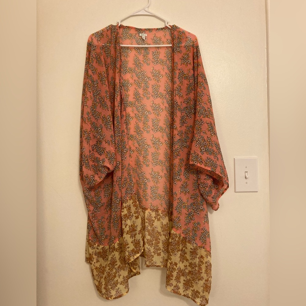 Aerie O/S Floral Kimono Coverup